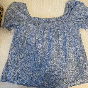J. Crew x Liberty Puff-Sleeve Top, size Medium